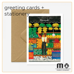 Modern Ornament's Fruit Market Greeting Card