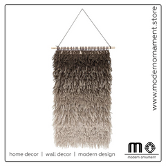 Modern Ornament's Taupe and Stone Tapestry Wall Hanging