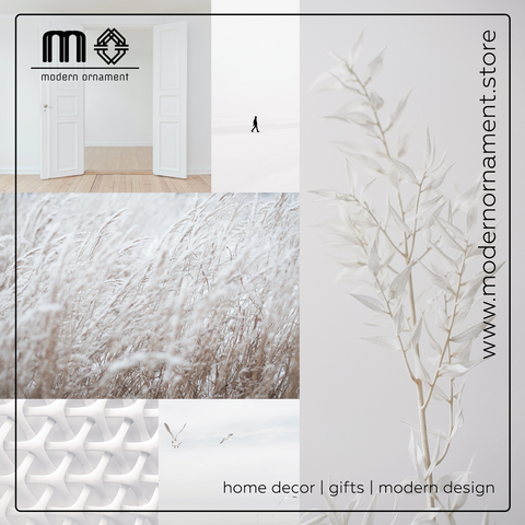 Modern Ornament's December Warm White Color Crush Inspiration Board