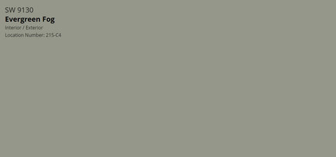 Sherwin Williams Color of the Year 2022 Evergreen Fog SW 9130