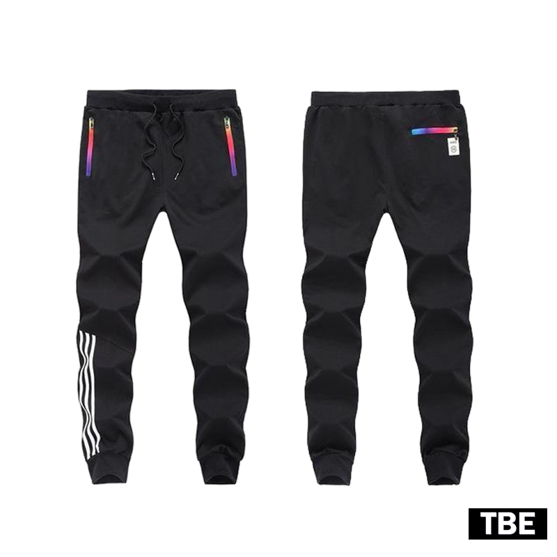 black designer joggers