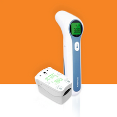Children's Fingertip Pulse Oximeter and Non-Contact Infrared Thermometer Bundle
