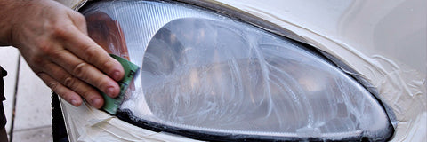 Sanding car Headlights
