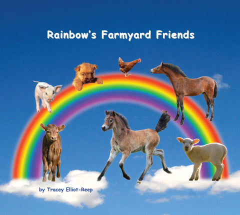 Rainbow and Her Farmyard Friends children's boxset for early readers, includes 7 boxes about a pony, calf, sheep, lambs, hens, dogs, piglets- each with their own story.