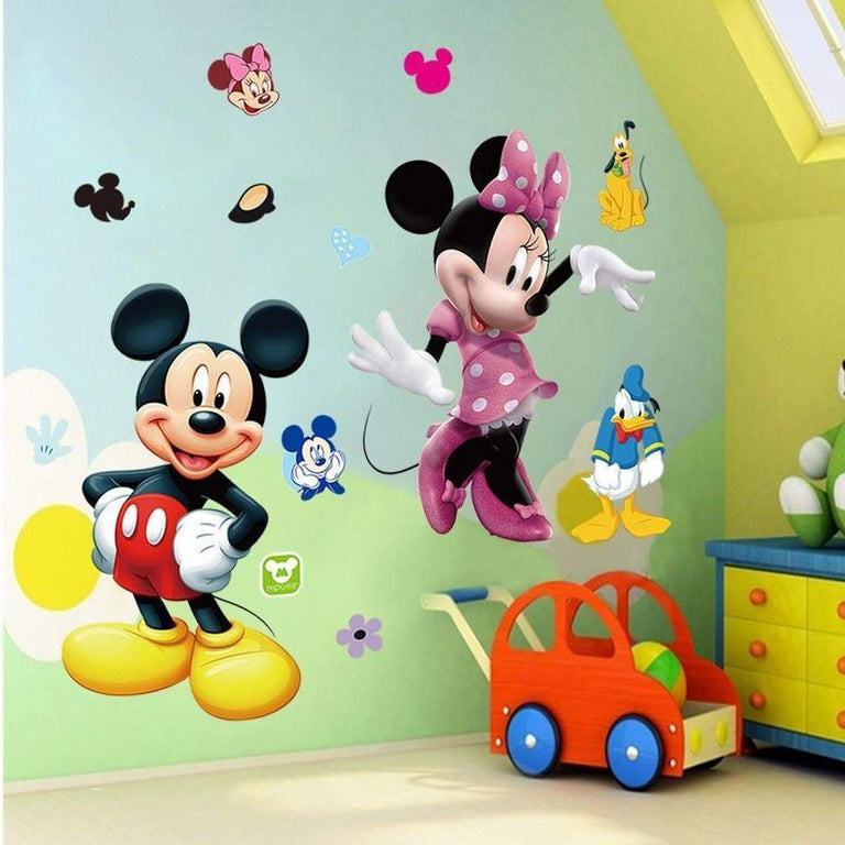 Minnie Cartoon Kids Minnie Et Mickey Mouse Stickers Muraux Chambre Bebe Et Enfants Decor Cartoon Chambre Produit Hogar Y Cocina Decoracion De Pared Westparkcleaners Com