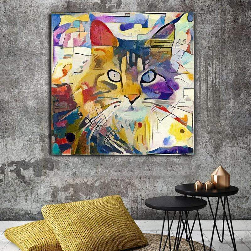 Tableau Chat Kandinsky Votre Deco Pas Cher Ruedestableaux Com