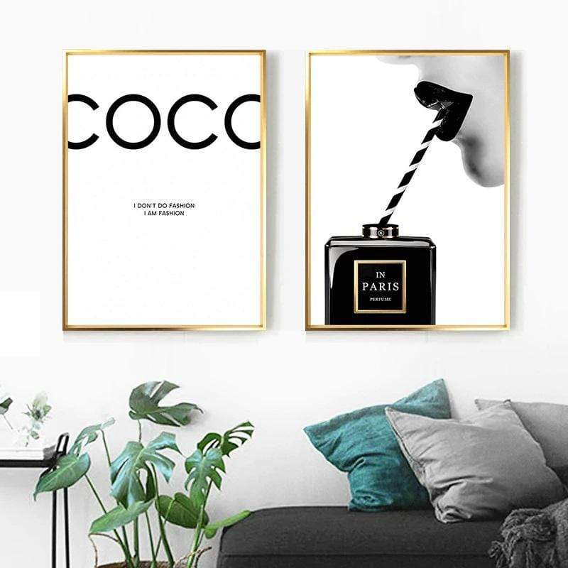 Tableau Fashion Coco Chanel 9 Pezzi Rue Des Tableaux Ruedestableaux Com