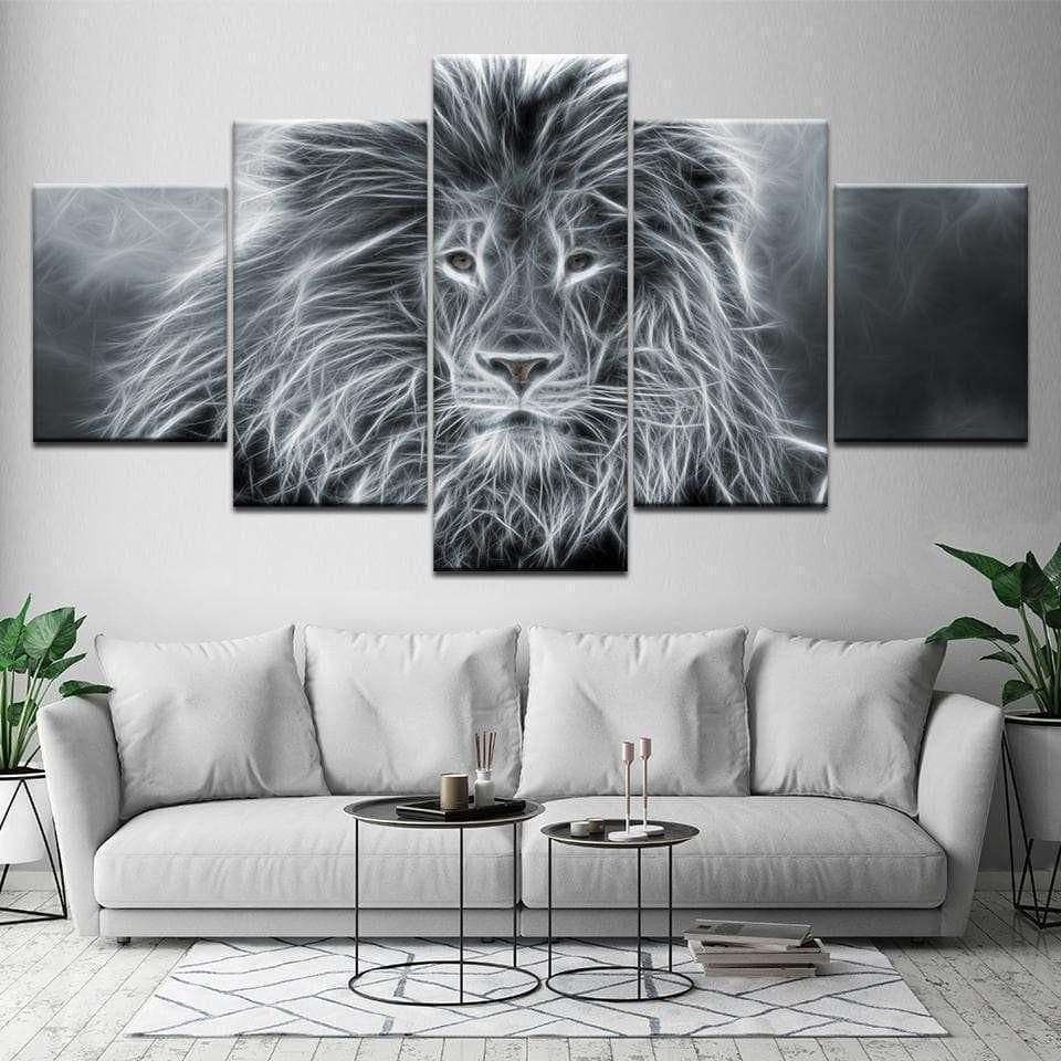 Tableau Lion Noir Et Blanc La Deco A Prix Grossiste Ruedestableaux Com