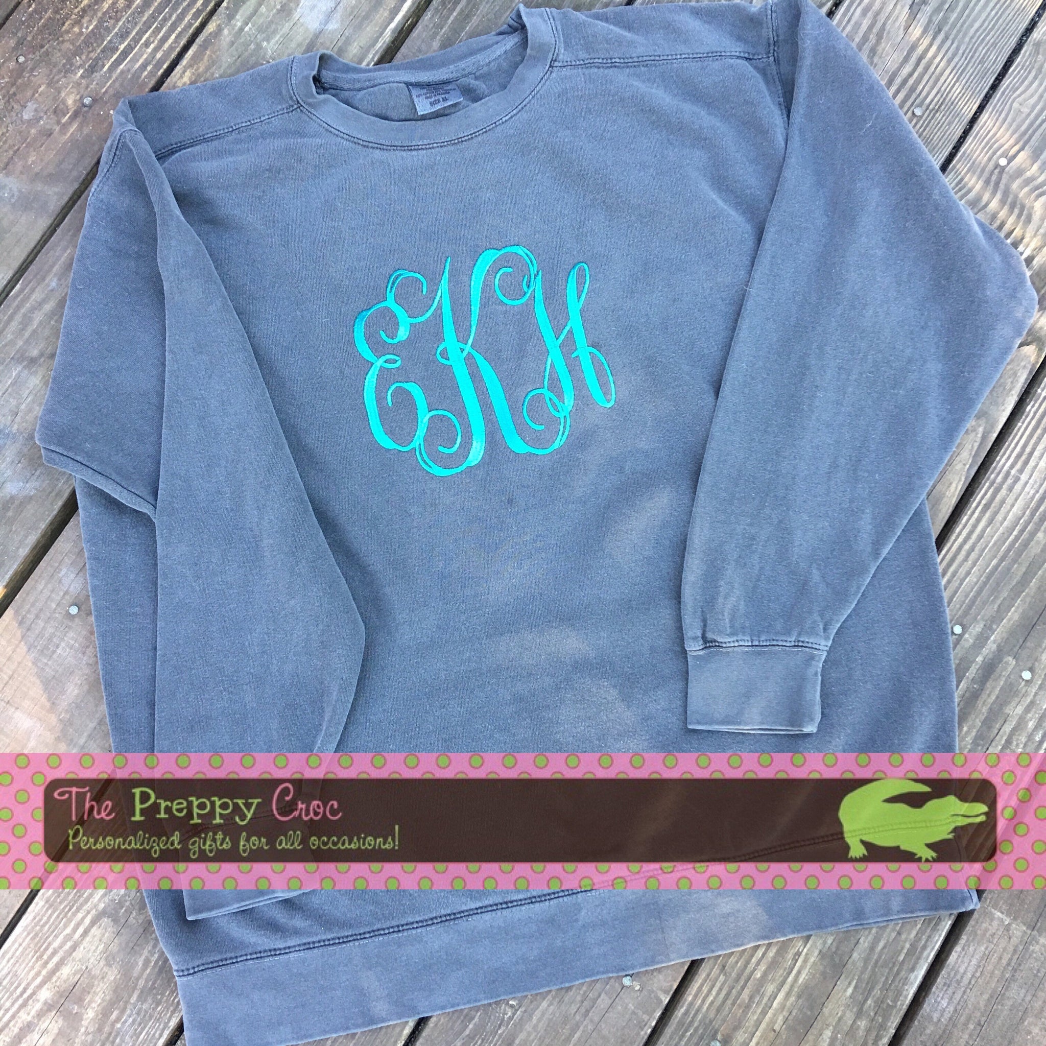 monogrammed comfort color sweatshirt