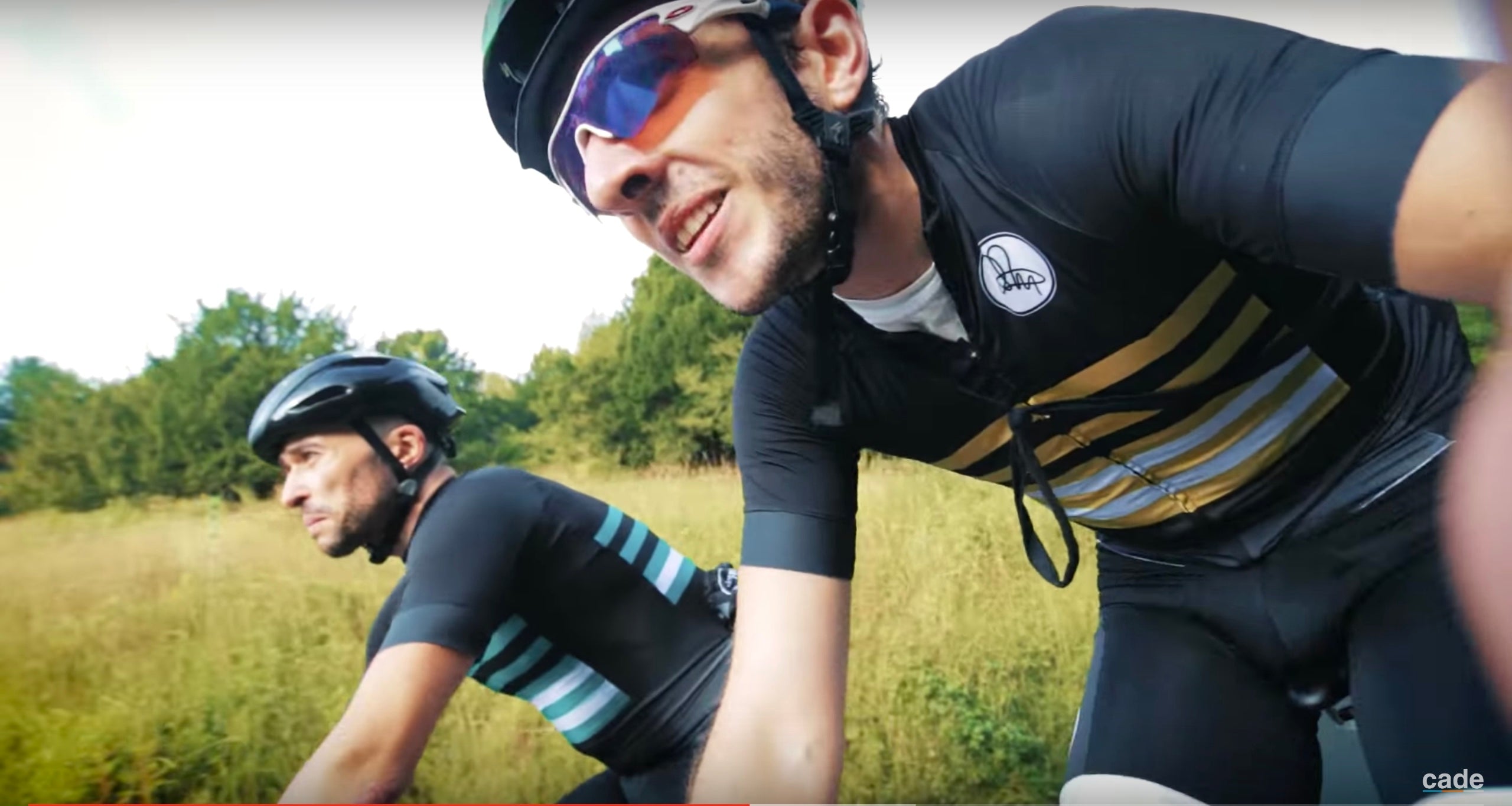 Red Hook Crit videographer Francis Cade rides Box Hill, Surrey, in Attacus Cycling jersey and bib shorts