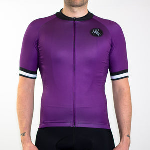 purple cycling jersey men's