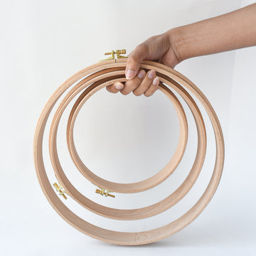 Nurge 16 mm Beech Wood Embroidery Hoop - No.3 - Hobiumyarns