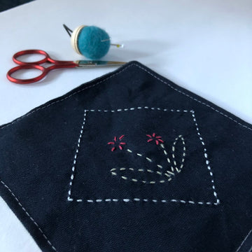 Sashiko kit kujaku bag