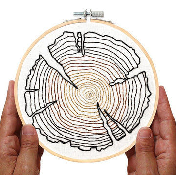 Wood Embroidery Hoops, Adjustable -- 16mm