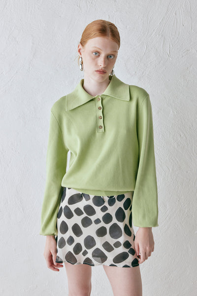 Collective Tops - Tyra Knit Jumper Lime featured image