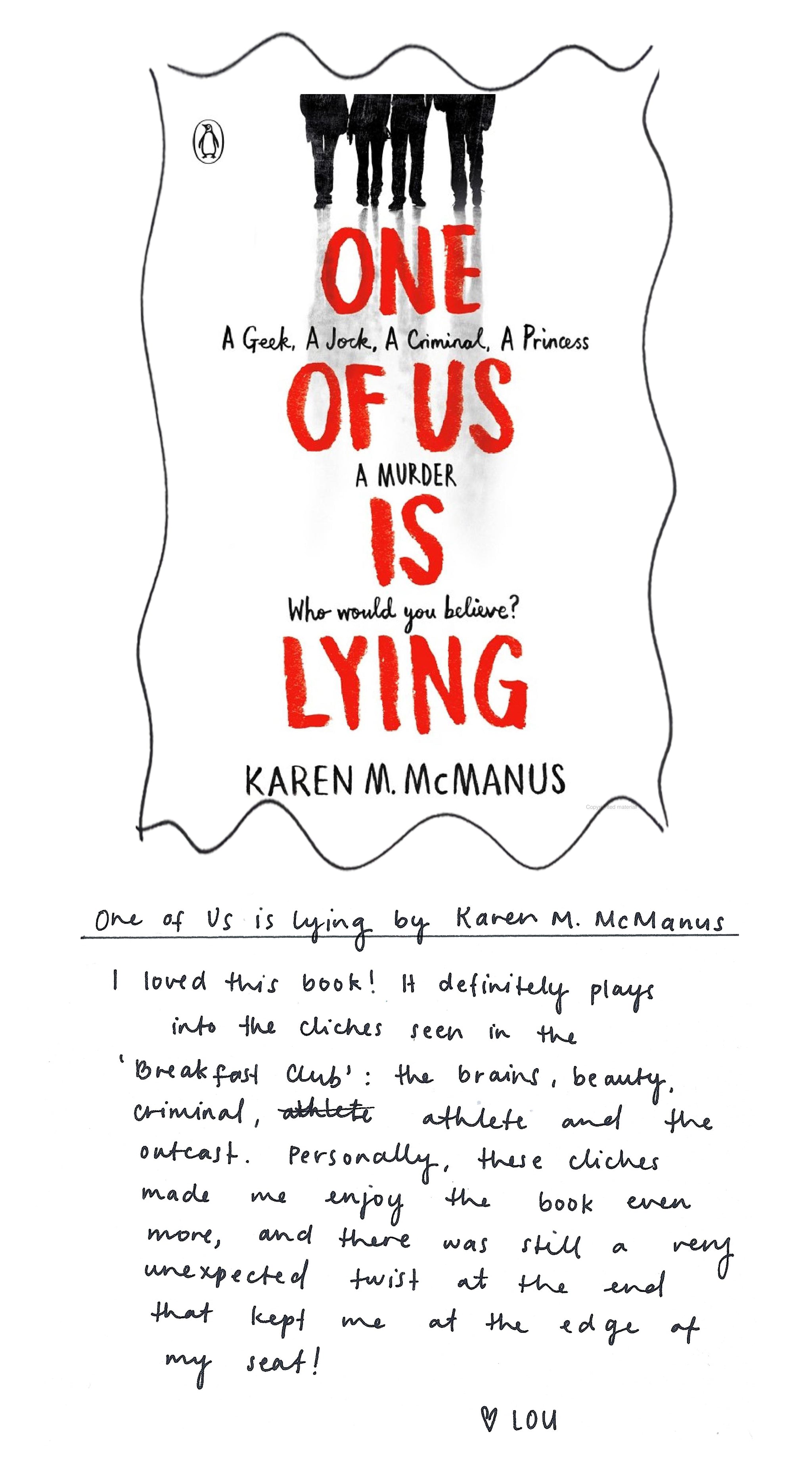 One of Us is Lying by Karen M. McManus