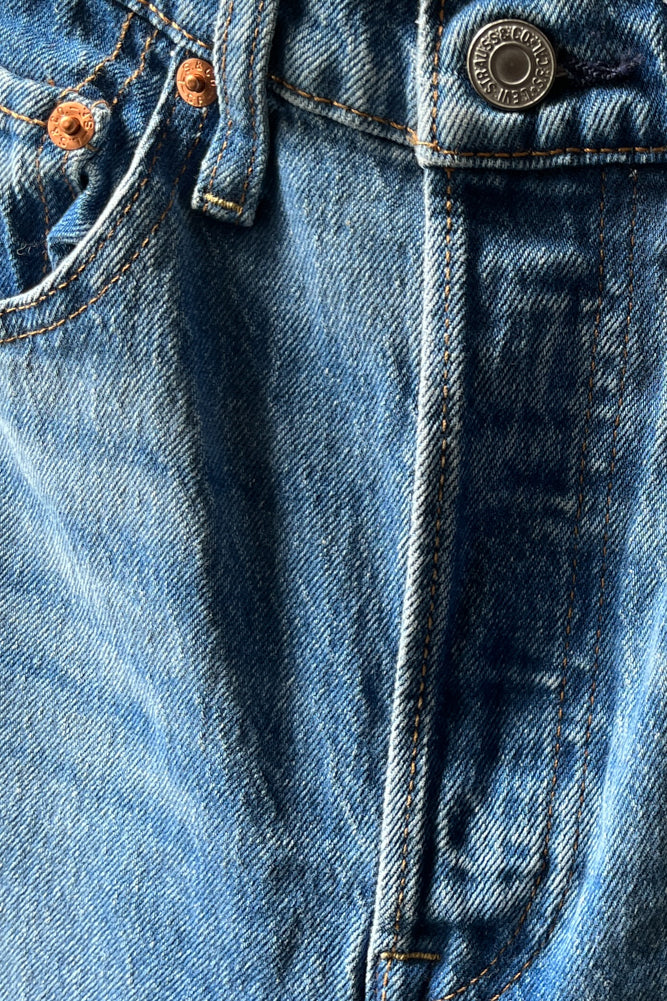 Levi's Ribcage Cropped Bootcut Jeans // Dark Blue – VRG GRL