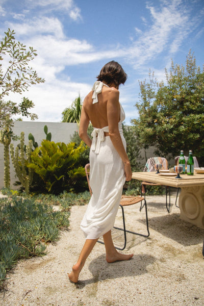 French Silhouette Midi White Dress – VRG GRL