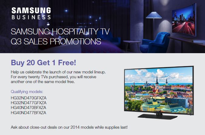 Samsung Hospitality TV Promotion 