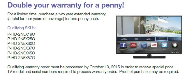 Samsung Hospitality Warranty Extension Promotion