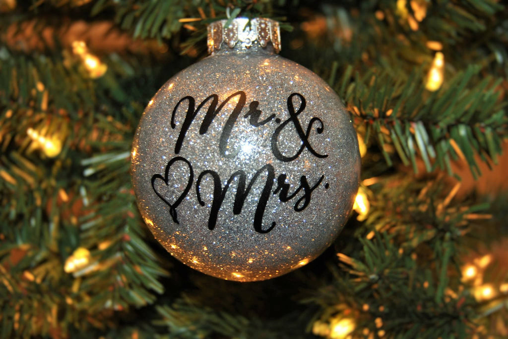 personalized ornaments newlyweds