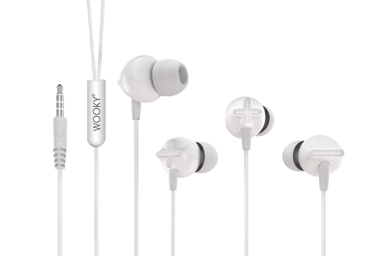 white earphones