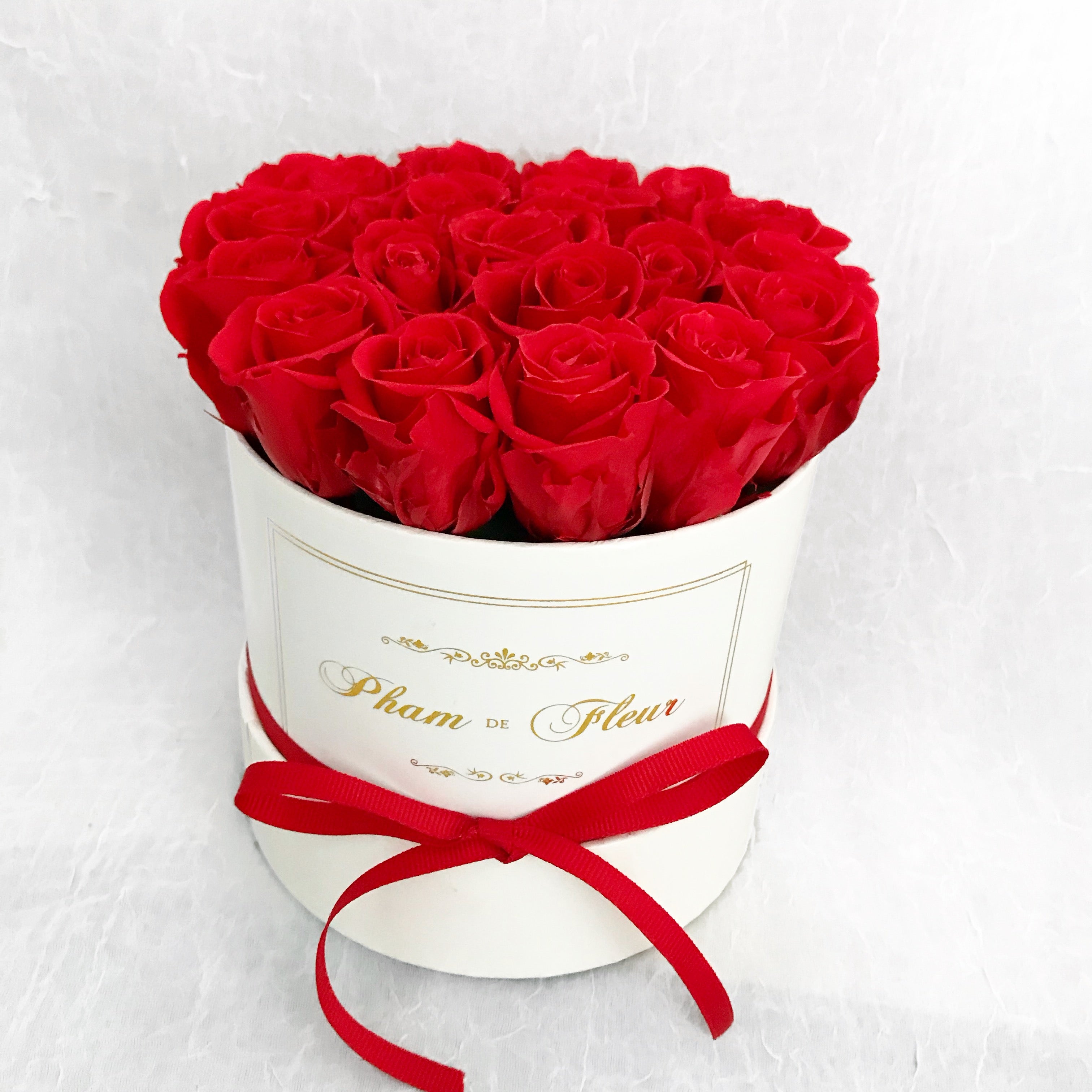 Small Round Rose White Box Mini Buds Love Pham De Fleur