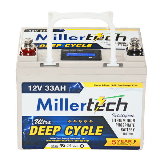 MillerTech 45Ah 12V PREMIUM Lithium Iron Phosphate (LiFePO4) Smart Bat –  LDSreliance