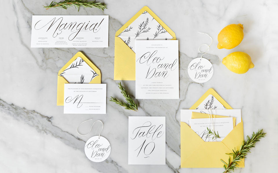Italy Meets New York Yellow Wedding Inspiration - And Here We Are
