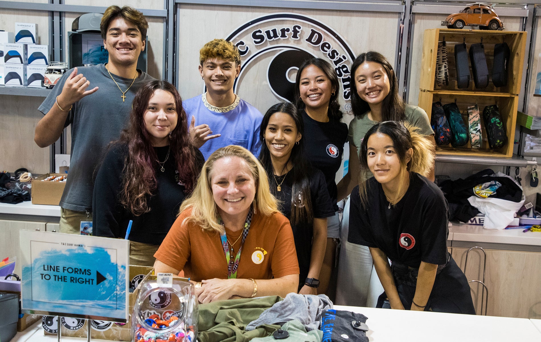 Rose, store manager and staff at T&C Surf Ala Moana location