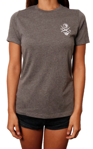 girl modeling t shirt front