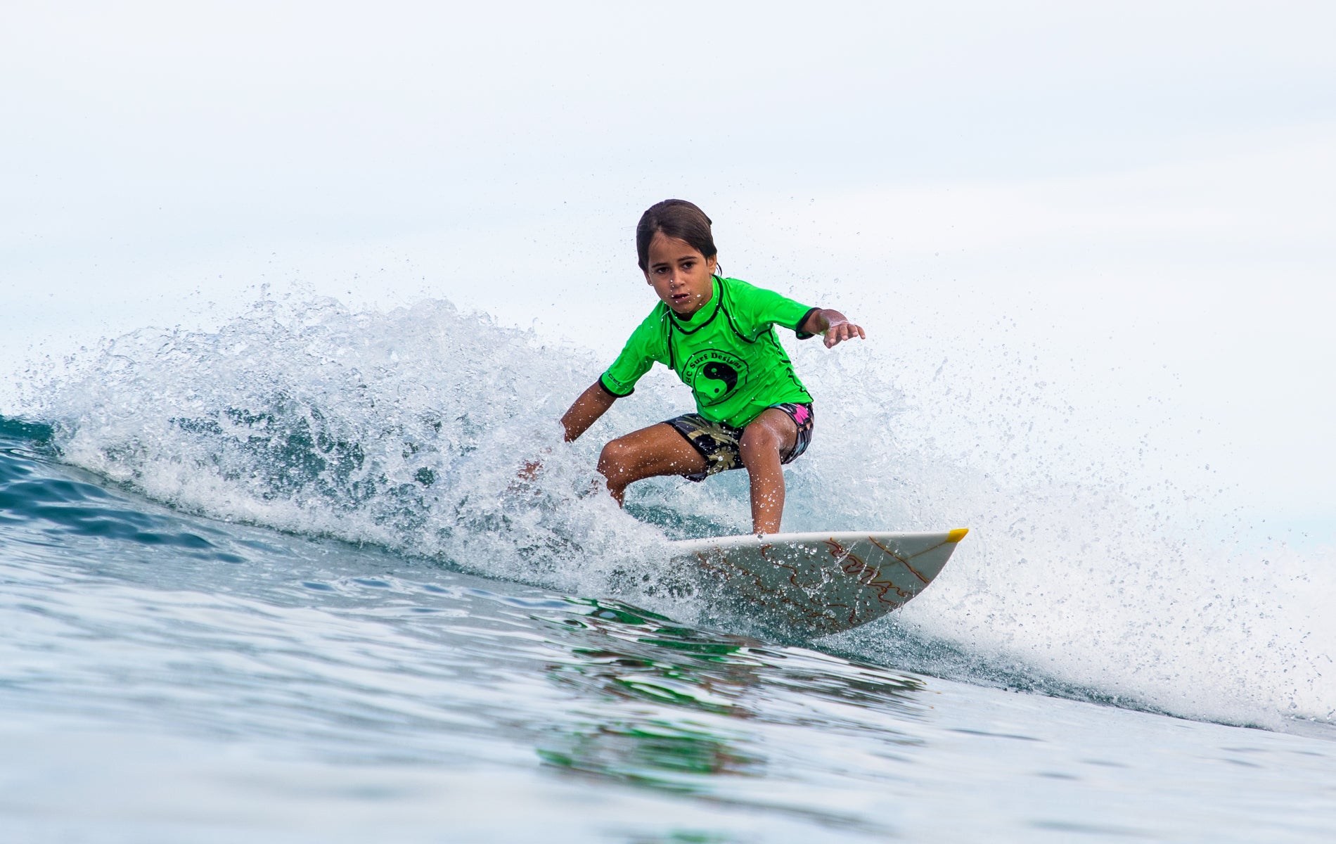 T&C Grom Contest boys shortboard competitor