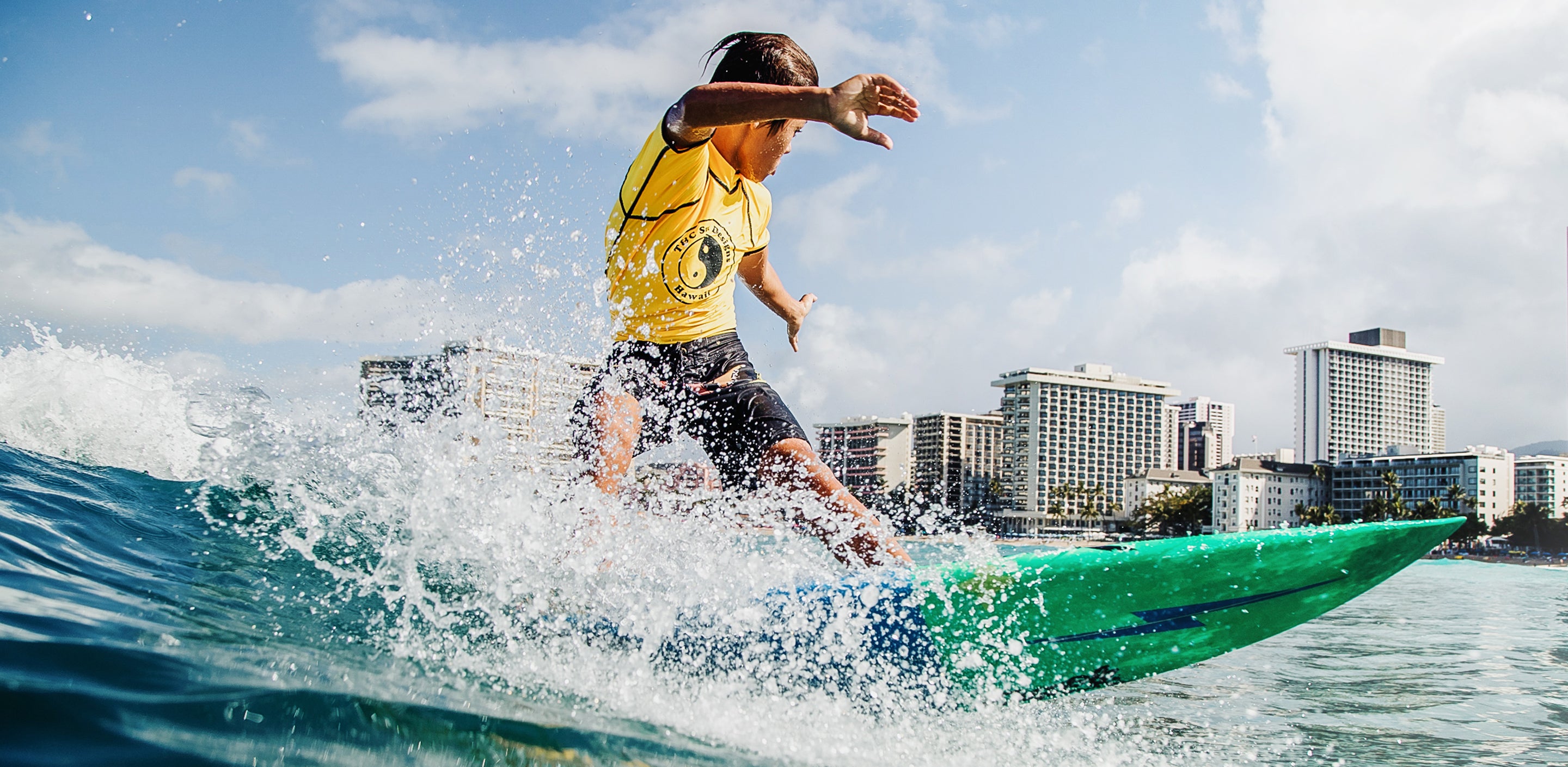 T&C Surf Grom Contest male shortboard competitor 