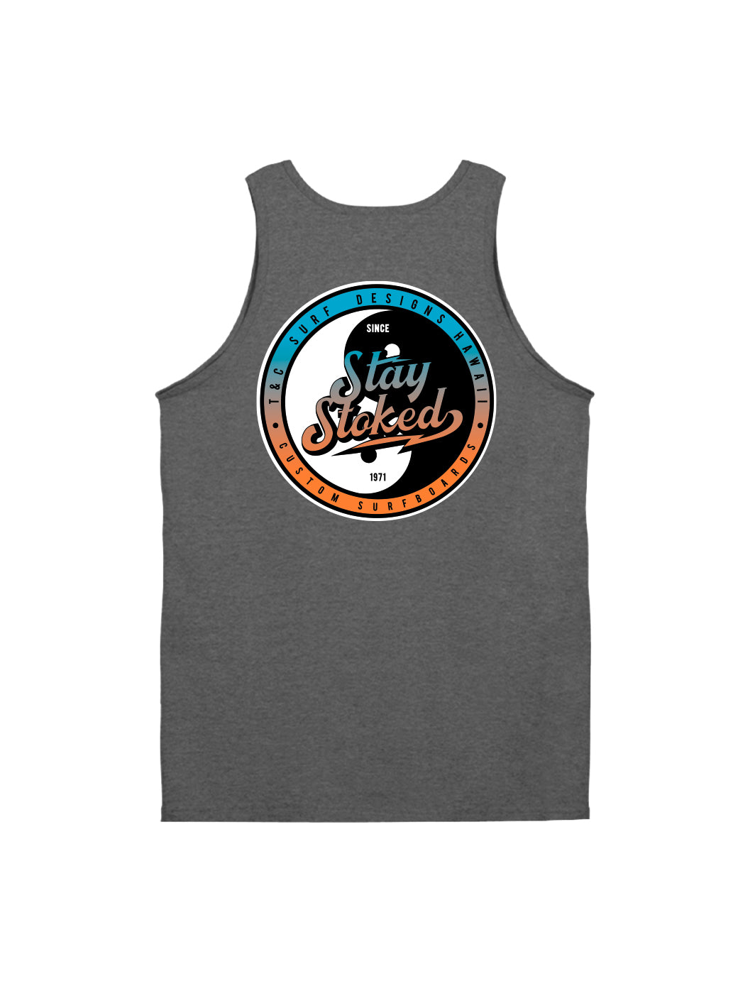 T&C Surf Designs T&C Surf Stoked Boards Tank, S / Charcoal Heather