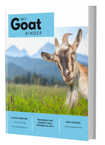 My Goat Binder Record Book