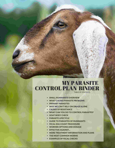 Parasite control plan table of contents