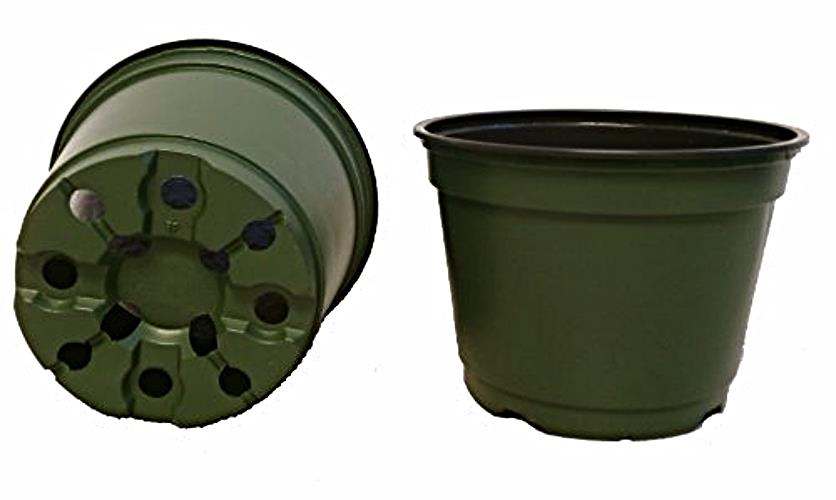 6 Inch Pots, (Qty. 100), 6" Round Nursery and Greenhouse Pots,, Green