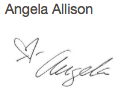 Angela Allison signature