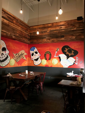 Dia De Los Muertos Restaurant mural - Mountain Brook, AL 2018.