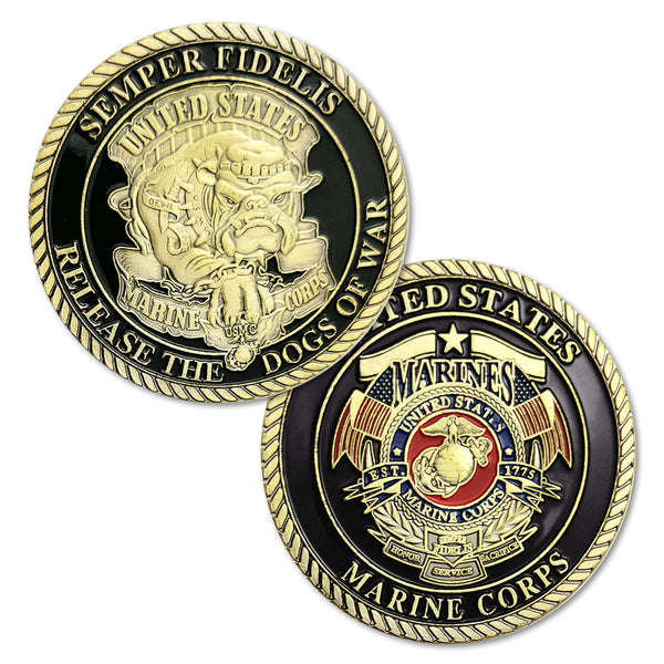 United States Marine Corps Devil Dog Military Challenge Coin