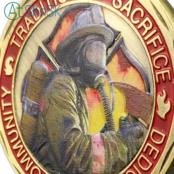 Saint Florian Firefighters US challenge coins