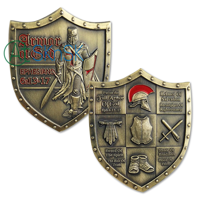 Put on the Full Armor of God Eph. 6:13-17 Challenge Coin – Atsknskgift.com