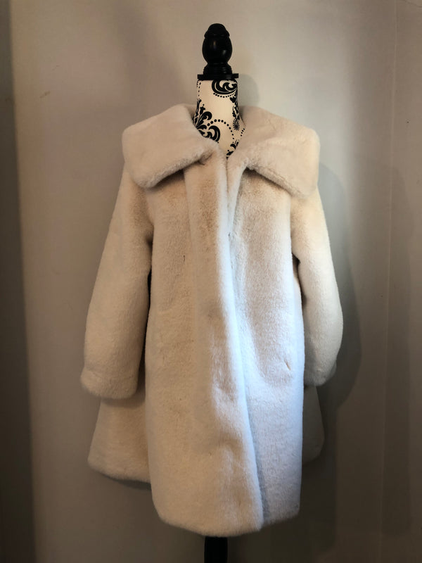 Monogrammed Faux Fur Coat: Miranda Dunn London — bows & sequins