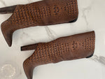 NEW IN Monaveen DALLAS Vegan crocodile leather Boot - BROWN
