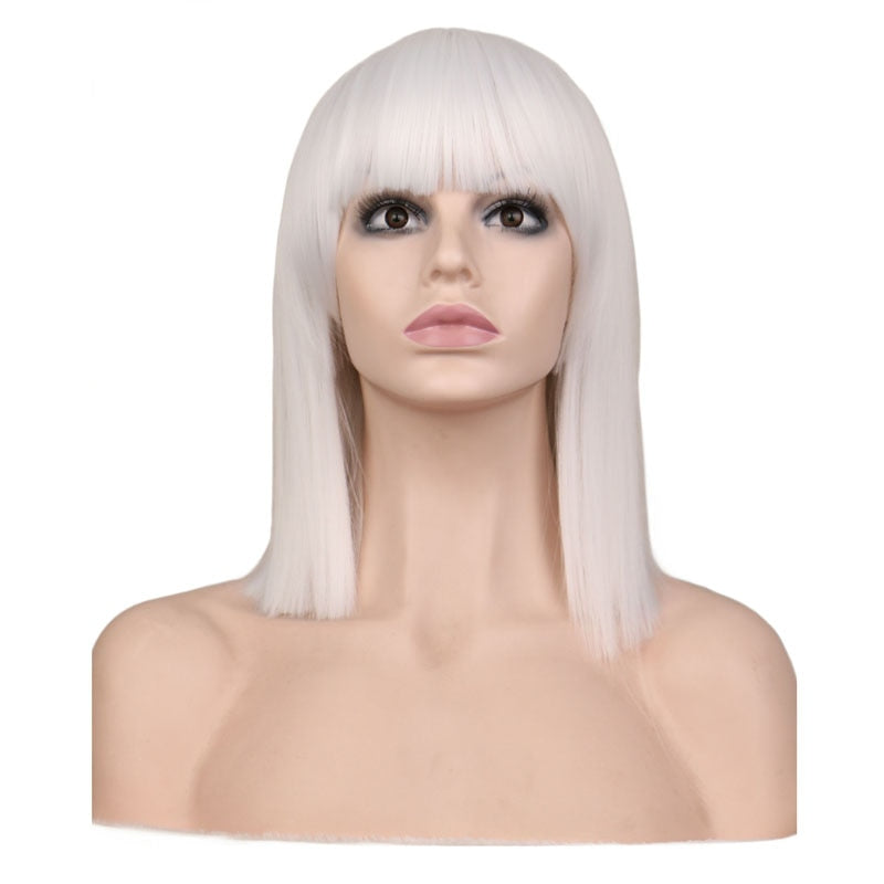 short white cosplay wig