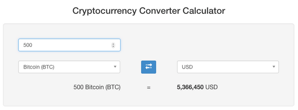 Cryptocurrency Converter Calculator on CoinMarketCap