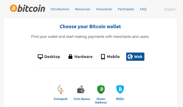 BitGo Online Wallet mentioned on the Bitcoin.Org website
