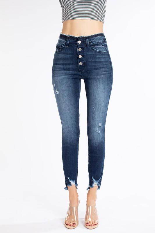 Lexie High Waisted KanCan Denim: Dark Wash