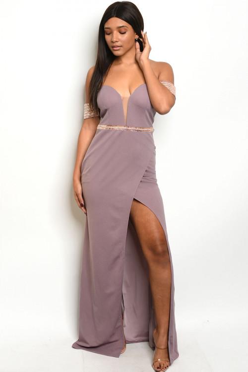 mauve occasion dress