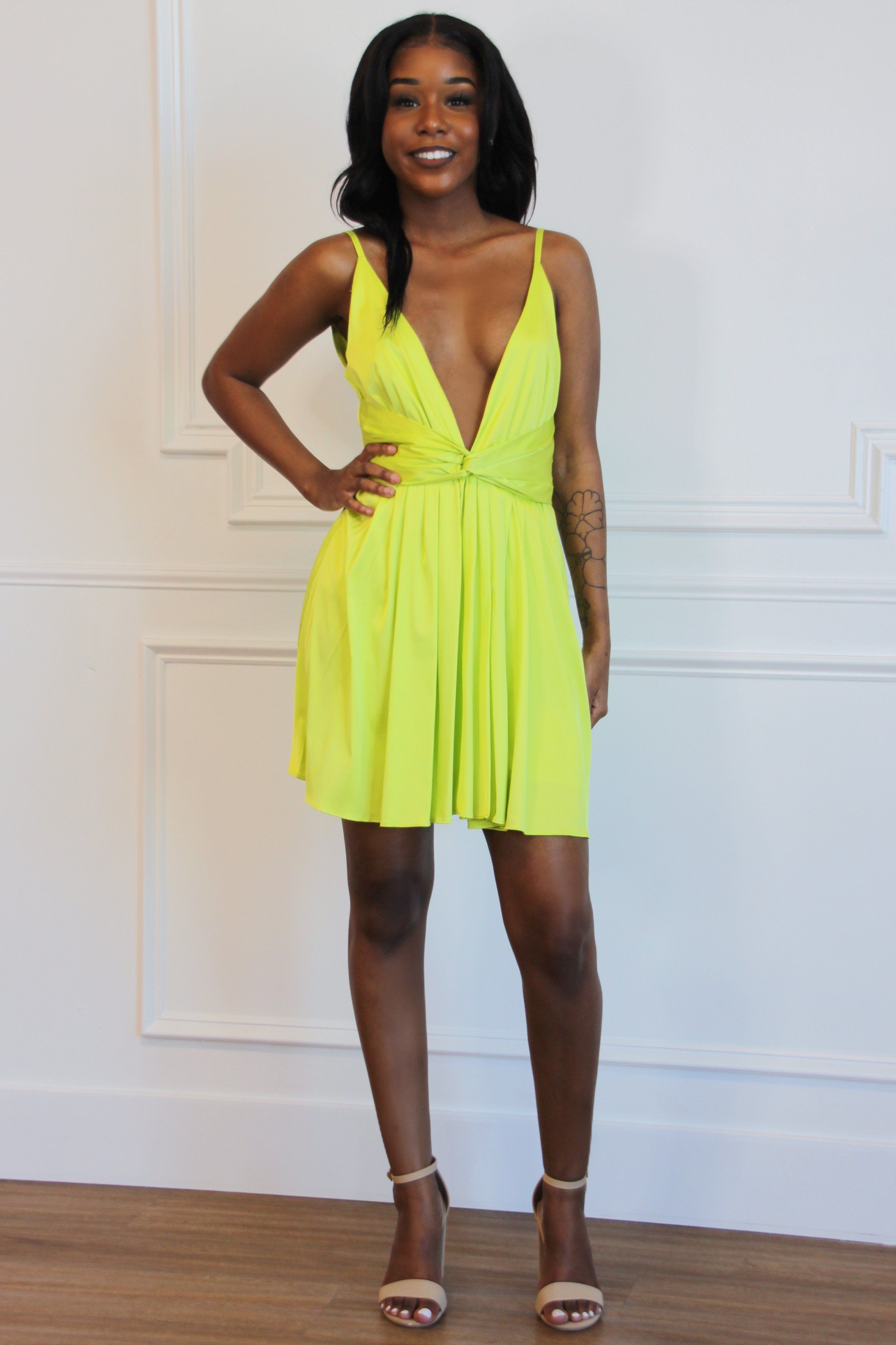 In Any Event Dress: Lime